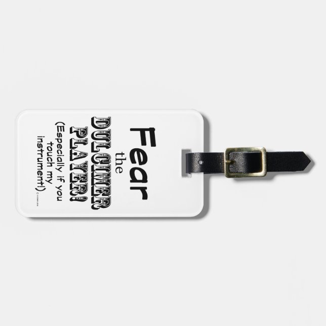 Angst vor dem Dulcimer-Spieler Gepäckanhänger (Vorderseite horizontal)