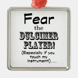 Angst vor dem Dulcimer-Spieler Silbernes Ornament