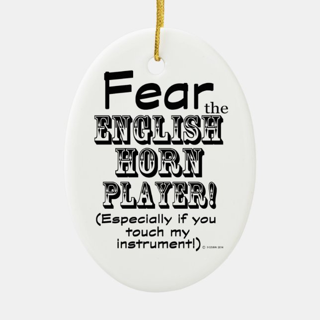 Angst vor dem englischen Horn Player Keramikornament (Vorne)