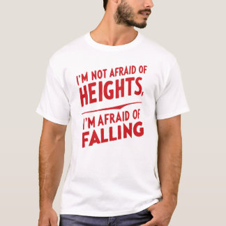 Angst vor dem Fall: Ein Typografie-Design T-Shirt