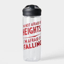 Angst vor dem Fall: Ein Typografie-Design Trinkflasche