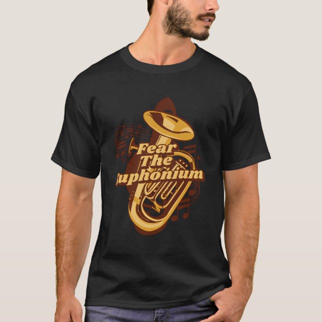 Angst vor Euphonium Instrument Euphonist Player Eu T-Shirt (Vorderseite)
