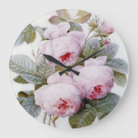 Angst vor Pink Roses Wall Clock