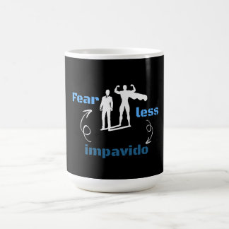 Angst weniger mutig zweisprachig kaffeetasse