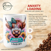 Angstbelastung Hochland-Kuh-Keramik Tasse