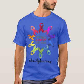 Angstbewusstsein Weltkrebstag Angst Bewusstsein T-Shirt