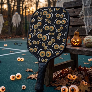 Angstkatze Halloween Buh Augen Fledermaus Pickleball Schläger