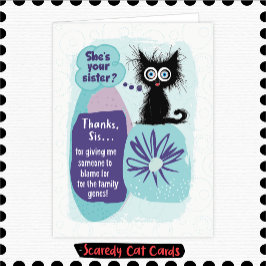 Angstkatze Schwester Karte