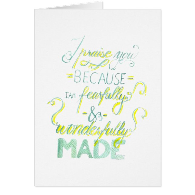 Ängstlich und wunderbar gemacht (Vorne)