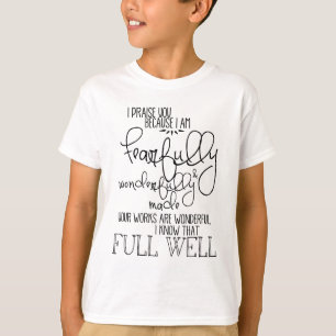 Ängstlich und wunderbar gemachtes Psalm139 T-Shirt