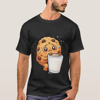 Ängstlicher Chocolate-Chip-Cookie-Charakter T-Shirt