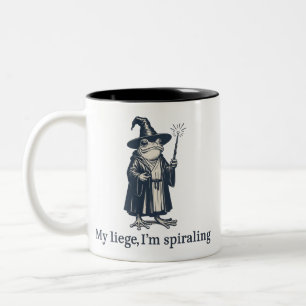 Ängstlicher Frosch-Zauberer Lustige ADHD Neurodive Zweifarbige Tasse