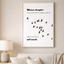 Angstlinderung Wandkunst | beruhigende Gedanken Zi