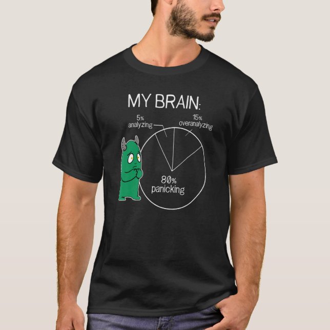 Angststörmodus Überdenken T-Shirt (Vorderseite)