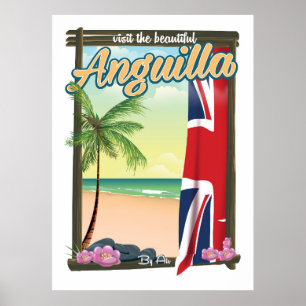 Anguilla British Territory Reiseplakat Poster