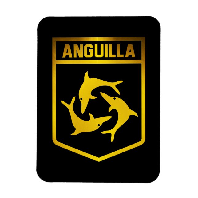 Anguilla Emblem Magnet (Vertikal)