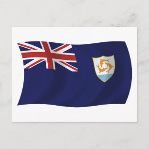 Anguilla Flag Postcard Postkarte