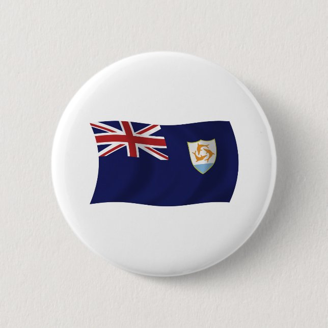 Anguilla-Flagge Knopf Button (Vorderseite)
