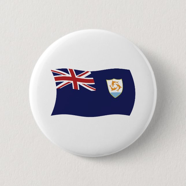 Anguilla-Flagge Knopf Button (Vorderseite)