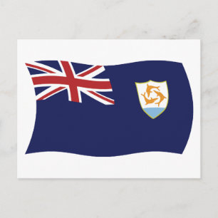 Anguilla-Flagge Postkarte