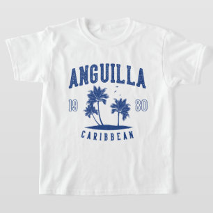 Anguilla Karibische Palme 1980 Kinder T-Shirt
