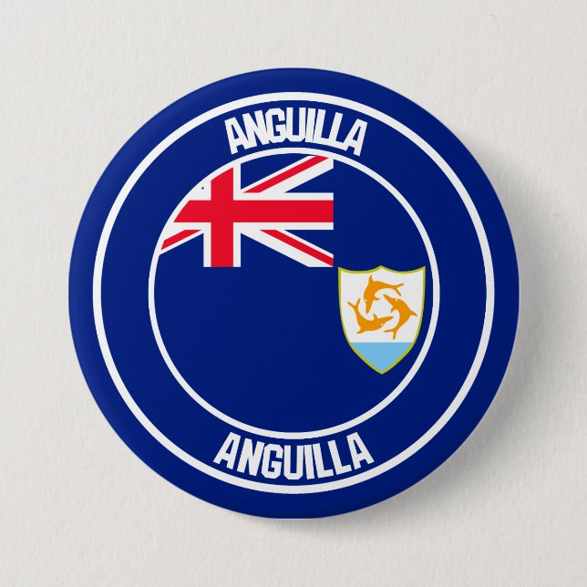 Anguilla Round Emblem Button (Vorderseite)
