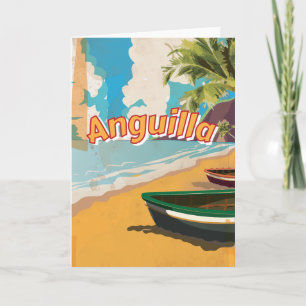 Anguilla Vintage Urlaubsposter Feiertagskarte