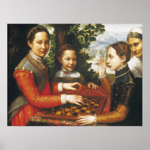 Anguissola - Die Schwestern des Künstlers spielen Poster