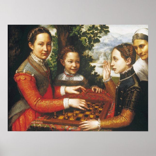 Anguissola - Künstlerinnen und Schwestern Schach s Poster (Vorne)