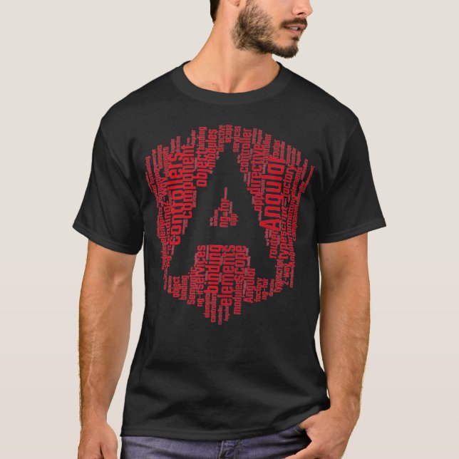 Angularjs WordCloud-Hemd für Javascript-Programm T-Shirt (Vorderseite)
