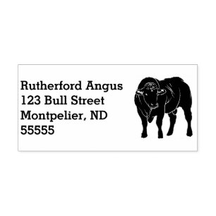 Angus Bull Rücksendeadresse Permastempel