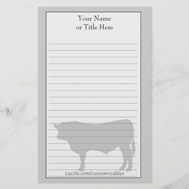 Angus Bull Stationery Briefpapier (Vorderseite)