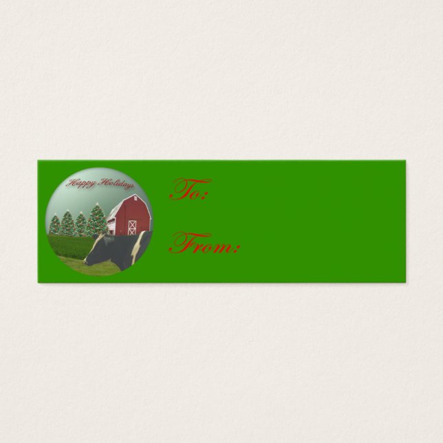 Angus Christmas Tag Card (Vorderseite)