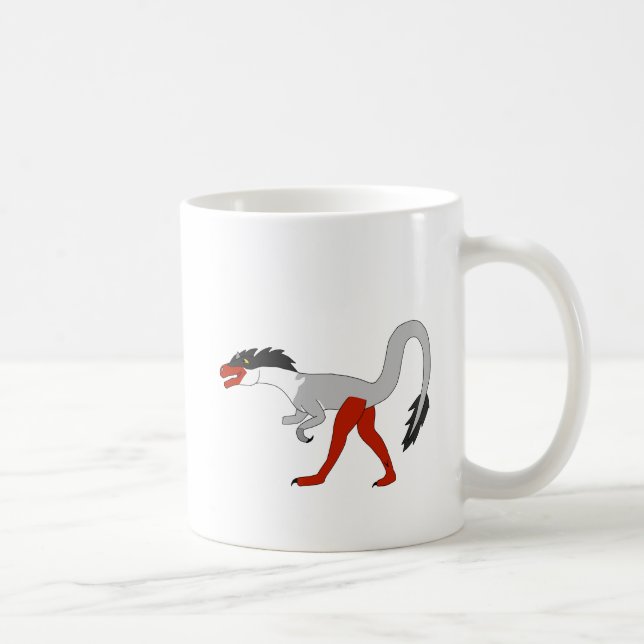 Angus der Yutyrannus-Becher Kaffeetasse (Rechts)