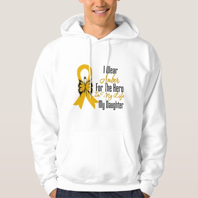 Anhang-Krebs-Band-Held meine Tochter Hoodie (Vorderseite)