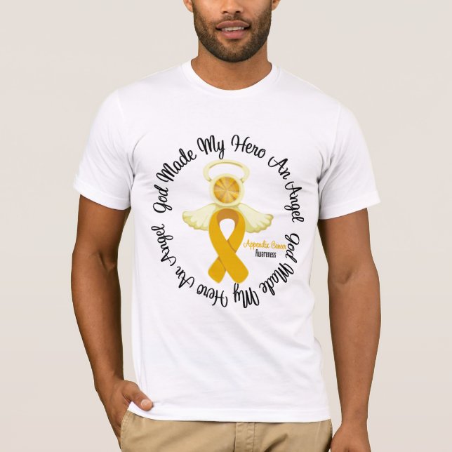 Anhang-Krebs-Gott machte meinen Held einen Engel T-Shirt (Vorderseite)