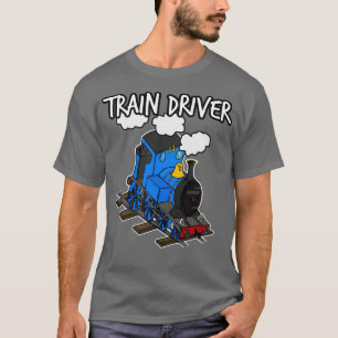 Anhänger der Dampflokomotive-Bahn Blu T-Shirt