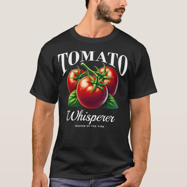 Anhänger des Tomato Whisperer Gartenbaus T-Shirt (Vorderseite)