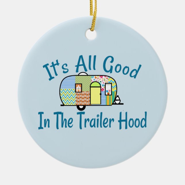 Anhänger-Hauben-Camper-Verzierungen Keramik Ornament (Vorne)