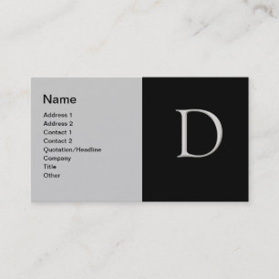 Anheben der "D"-Visitenkarte Visitenkarte
