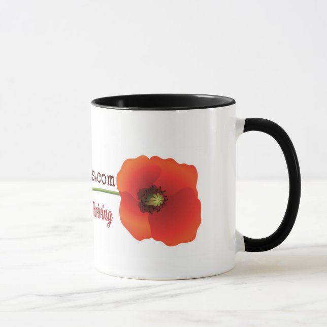 Anheben der Mohnblumen-Tasse Tasse (Rechts)