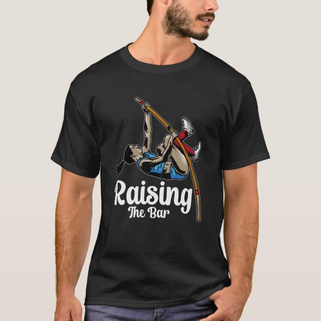 Anheben des Bar Pole Vault Jumper-Kostümpols Va T-Shirt (Vorderseite)