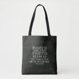 Anheben und Vorwärts-inspirierendes Zitat Tasche