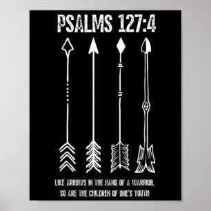 Anheben von Pfeilen Psalm 127;4 Muttertag Christli Poster