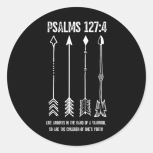Anheben von Pfeilen Psalm 127;4 Muttertag Christli Runder Aufkleber