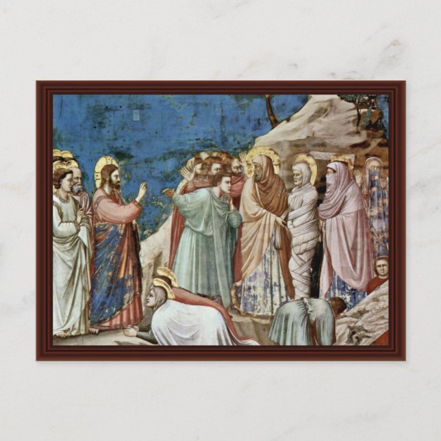 Anhebung von Lazarus durch Giotto di Bondone Postkarte (Vorderseite)