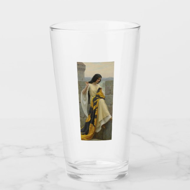 Anheften der Standardflagge (mittelalterliche Frau Glas (Vorderseite)