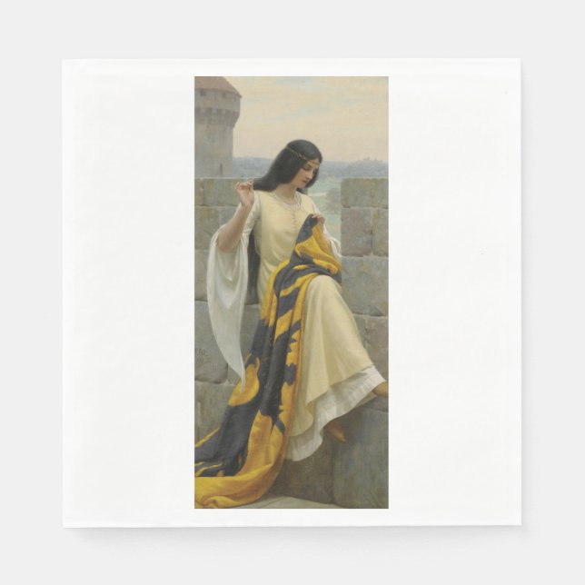 Anheften der Standardflagge (mittelalterliche Frau Serviette (Vorderseite)