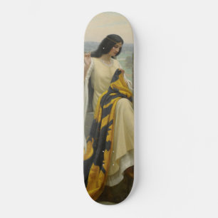 Anheften der Standardflagge (mittelalterliche Frau Skateboard