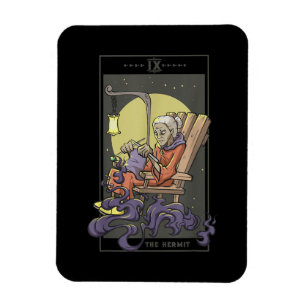 Anheften von Hermit-Tarot-Kartenquilz Magnet